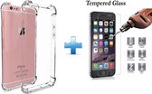 Paxx® Ultra Dunne Transparant Armor Back Cover/Hoesje Siliconen/Tpu +Tempered Glass/Screenprotector voor Apple iPhone 7 Plus