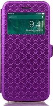 Shop4 - iPhone Xs Hoesje - Window View Case Diamond Series Paars