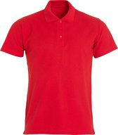 Clique Basic heren polo rood l