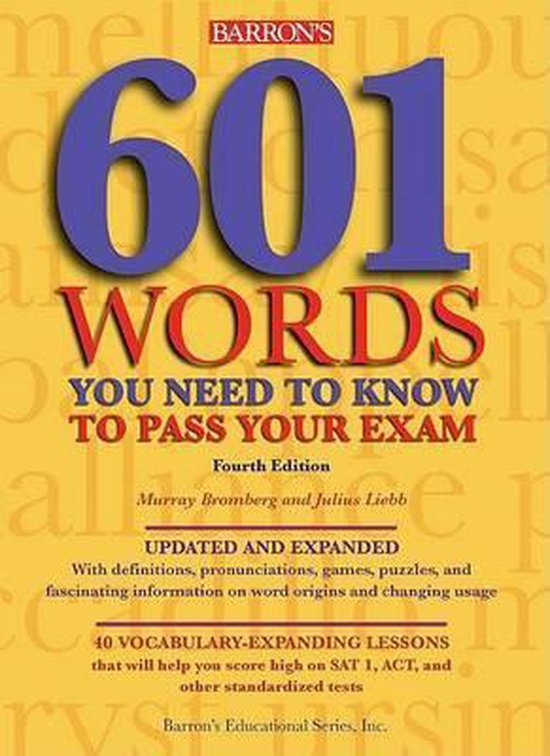 601 Words You Need to Know to Pass Your Exam - cover