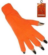 Oranje vingerloze handschoenen