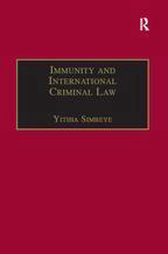 Immunity and International Criminal Law - cover
