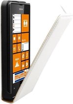 Nokia Lumia 520 Lederlook Flip Case hoesje Wit