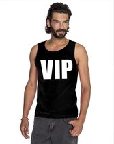 VIP tekst singlet shirt/ tanktop zwart heren M