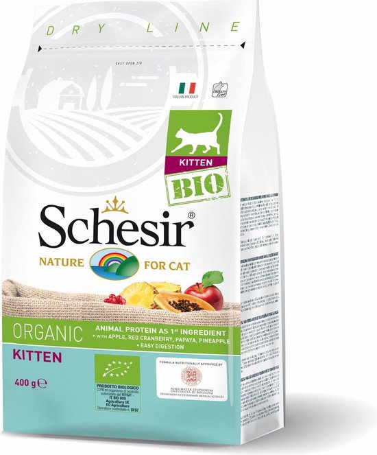 Schesir Cat Dry Kitten Bio Kattenvoer Kip 400 g bol
