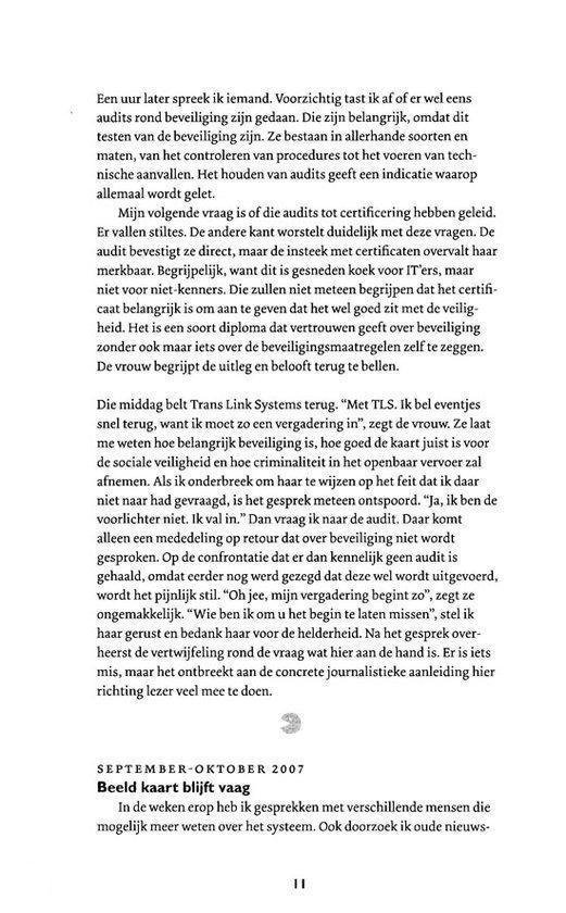 Een pagina met tekst uit een boek. Rechtsboven staat "11".