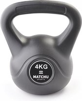 Matchu Sports - Kettlebell - Full body workout - Kettlebell 4kg - Afslanken - Zwart