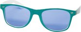 Retro feestbril blauw/wit