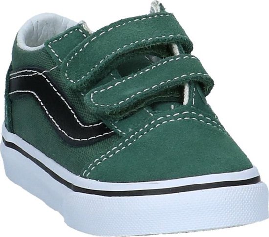 Vans - Old Skool V Td - Lage sneakers - Jongens - Maat 23,5 - Groen;Groene  - Q7M -Duck... | bol.com