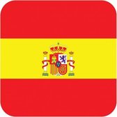 15x Bierviltjes Spaanse vlag vierkant - Spanje feestartikelen - Landen decoratie