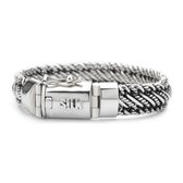 SILK Jewellery - Zilveren Armband - Weave - 734.18 - Maat 18