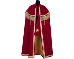 mantel + stola tv sint fluweel stefaan rood
