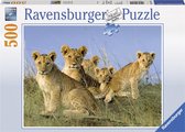 Ravensburger puzzel Leeuwenwelpen - Legpuzzel - 500 stukjes