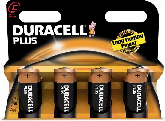 Duracell C Plus Alkaline Batterijen 4 stuks
