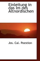Einleitung in Das Im Des Altnordischen