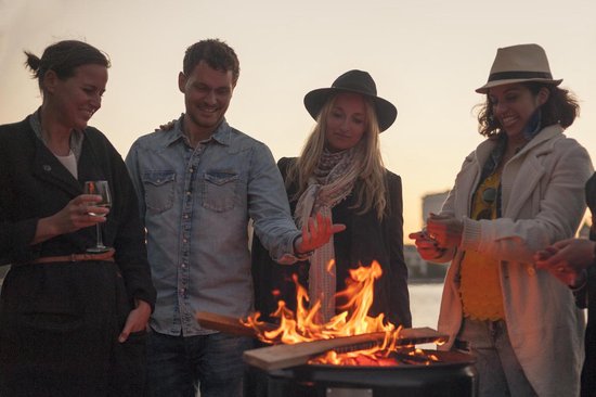 BarrelQ - Big industrieel houtskool Barbecue vuurkorf en statafel in één 200L olievat zwart van BarrelQ — afbeelding 5