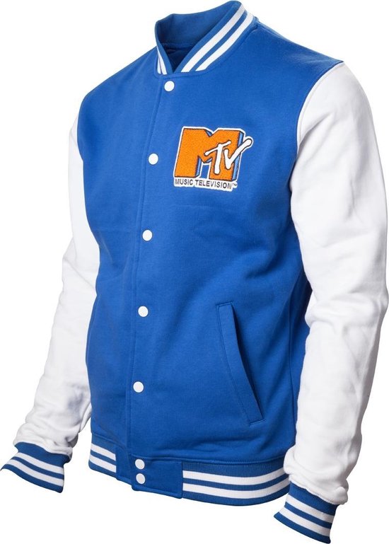 MTV-Varsity Jacket. Blue and Whit-L 