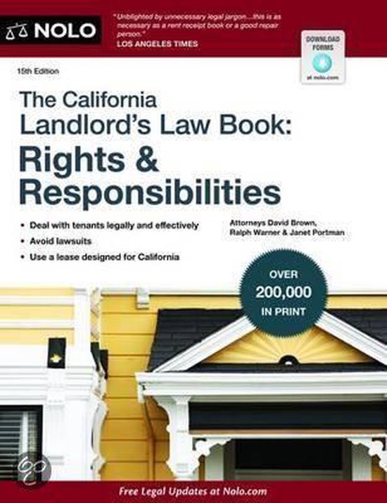 The California Landlord's Law Book, David Brown 9781413318531 Boeken
