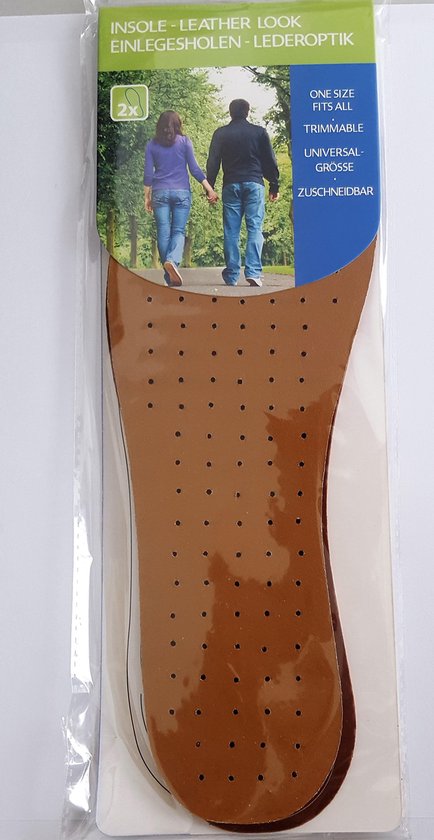 Insoles PU leather look 1 pair / Binnenzolen Lederlook