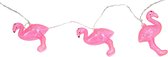 Tuinverlichting 20x Led Lichtsnoer Flamingo – 4m Snoer met 20 Lampjes | Roze Feestverlichting | Lichten voor in de Tuin | Lamp