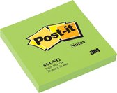 Memoblok 3M Post-it 654 76x76mm neon groen - 6 stuks