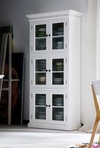 Vitrinekast Wittevilla wit 6 deuren glas