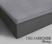Dreamhouse Bedding - Topper Hoeslaken - Katoen - Lits-Jumeaux - 180x200 cm - Grijs