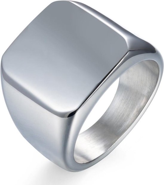 Stoere Ring – Heren – Geborsteld Staal - - 18 mm - Rhylane | bol.com