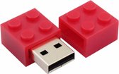 LeuksteWinkeltje USB stick 8 GB - Lego blokje - rood