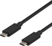 Deltaco - USB-C naar USB-C Kabel - SuperSpeed - 25cm - Zwart