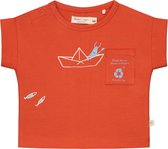 Smitten Organic - Lobster Inspiring Plastic Recycle - T-shirt met korte mouwen - Coral Red - Maat 86