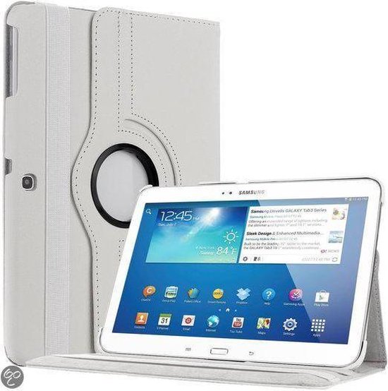 Samsung Galaxy Tab 4 10.1 T530 / T335 Tablet Case met 360° draaistand cover  hoesje Wit | bol.com