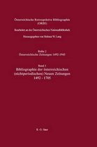 Österreichische Retrospektive Bibliographie, Band 1, Bibliographie der österreichischen (nichtperiodischen) Neuen Zeitungen 1492-1705
