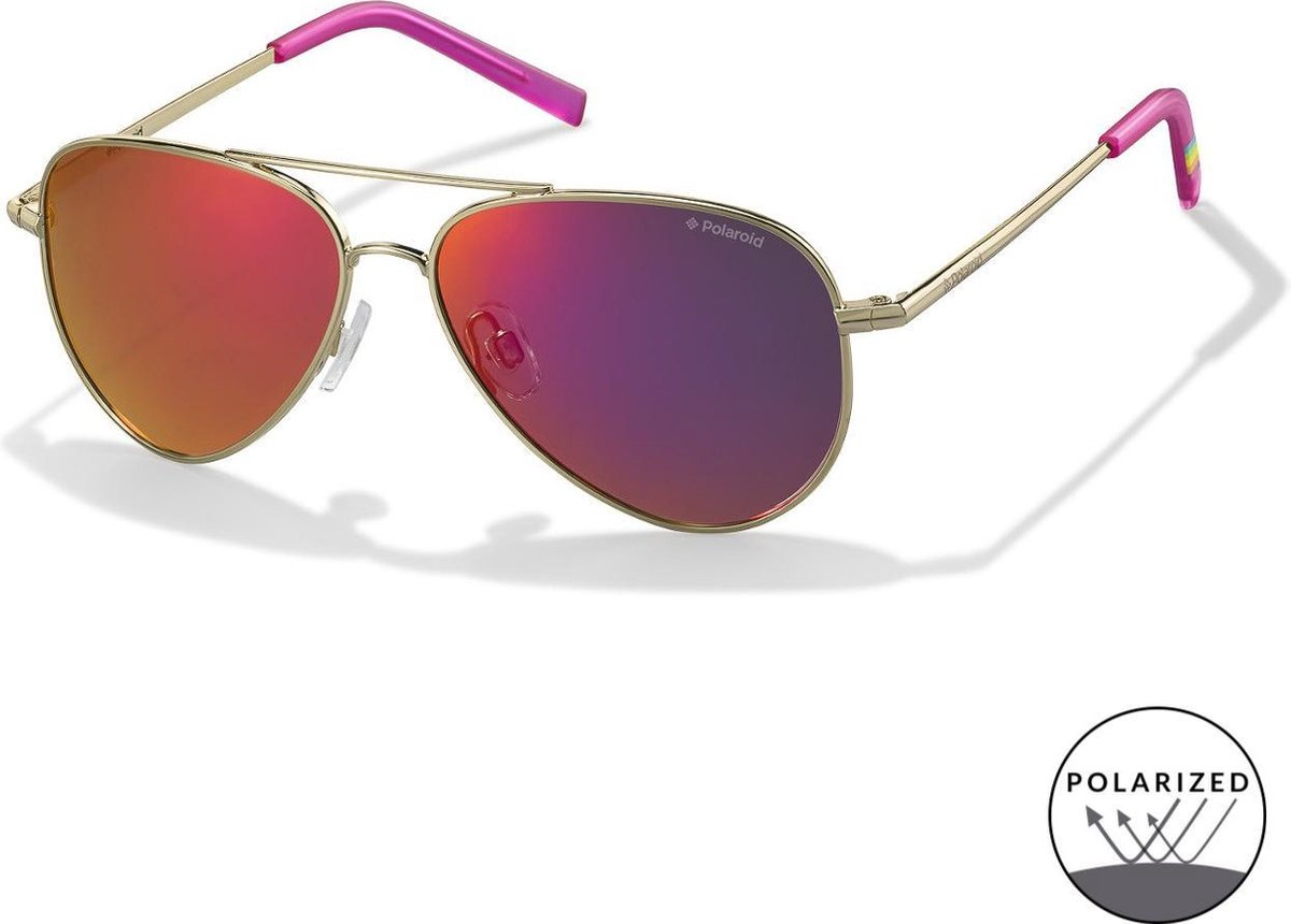Polaroid Youth 8015 Zonnebril - Goud/Paars