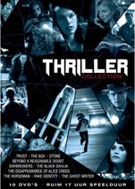 Thriller Box met o.a. The Ghost Writer, Fake Identity, The Horseman, The Black Dahlia, Daybreakers, Stone, The Box, Trust, The disappearance of Alice Creed en Beyond a reasonable d