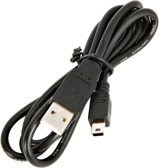 1 Meter USB naar Mini USB oplaadkabel (ook voor PS3 Playstation 3 Controller) - Merkloos
