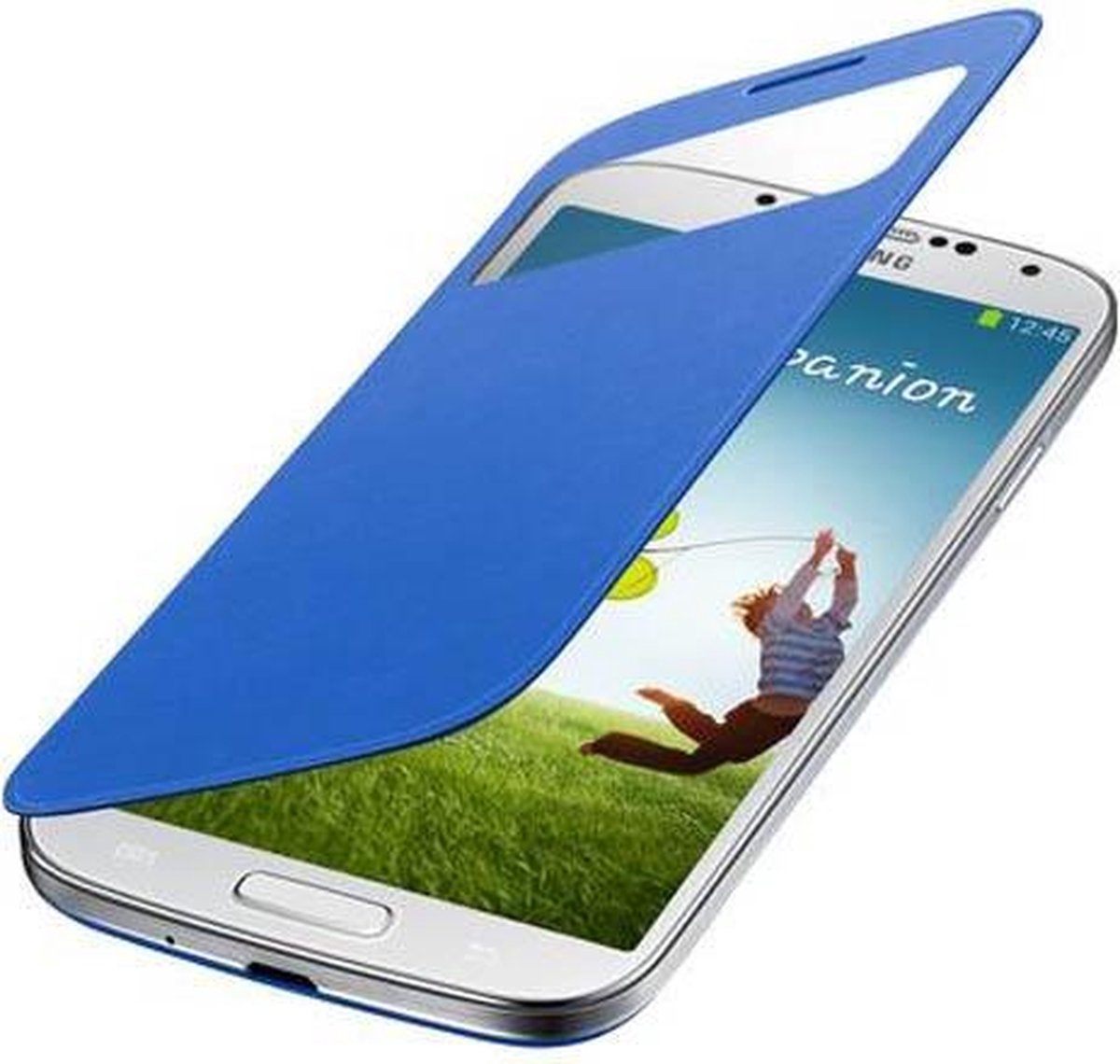 Samsung Galaxy S4 flip wallet case hoes Blue/Blauw