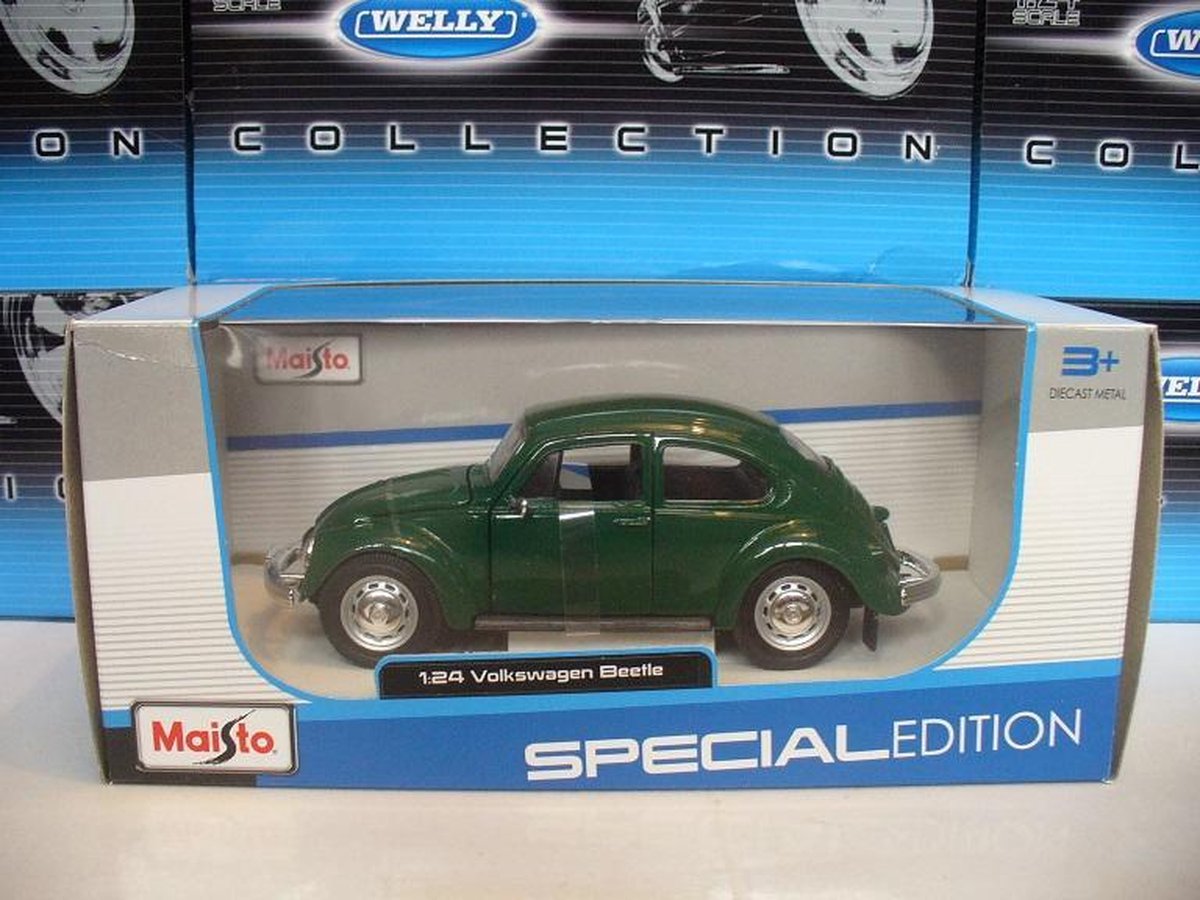 Maisto Modelauto Volkswagen Kever - groen - schaal 1:24 - speelgoed auto - schaalmodel — afbeelding 6
