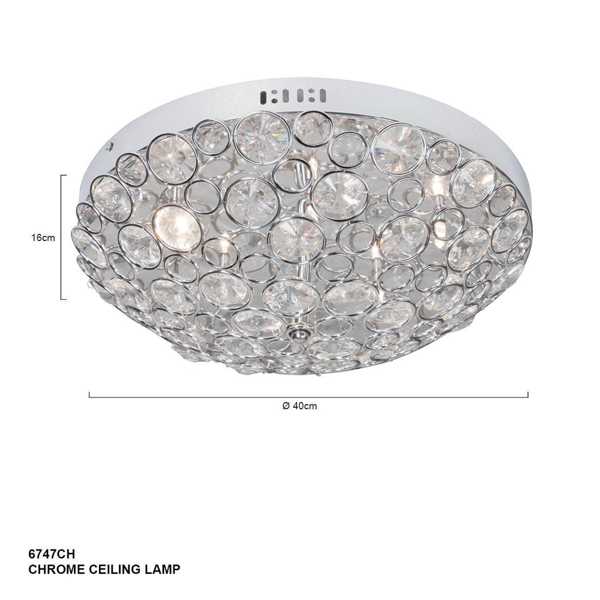 Ongeautoriseerd identificatie gebruiker Steinhauer Canasta - Plafondlamp - 6 lichts - Chroom - ø 40 cm | bol.com