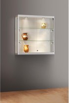 Luxe vitrinekast aluminium 100 cm wandkast met glas | bol.com