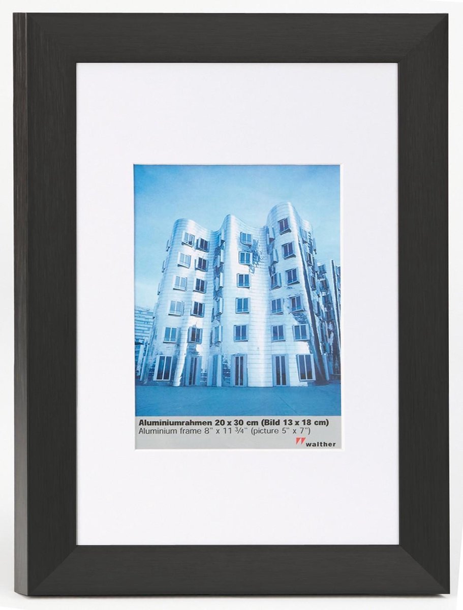 Walther Aluline - Fotolijst - Fotoformaat 13 X 18 cm - Zwart