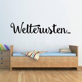 Muursticker - Welterusten - 20x100 - Zwart