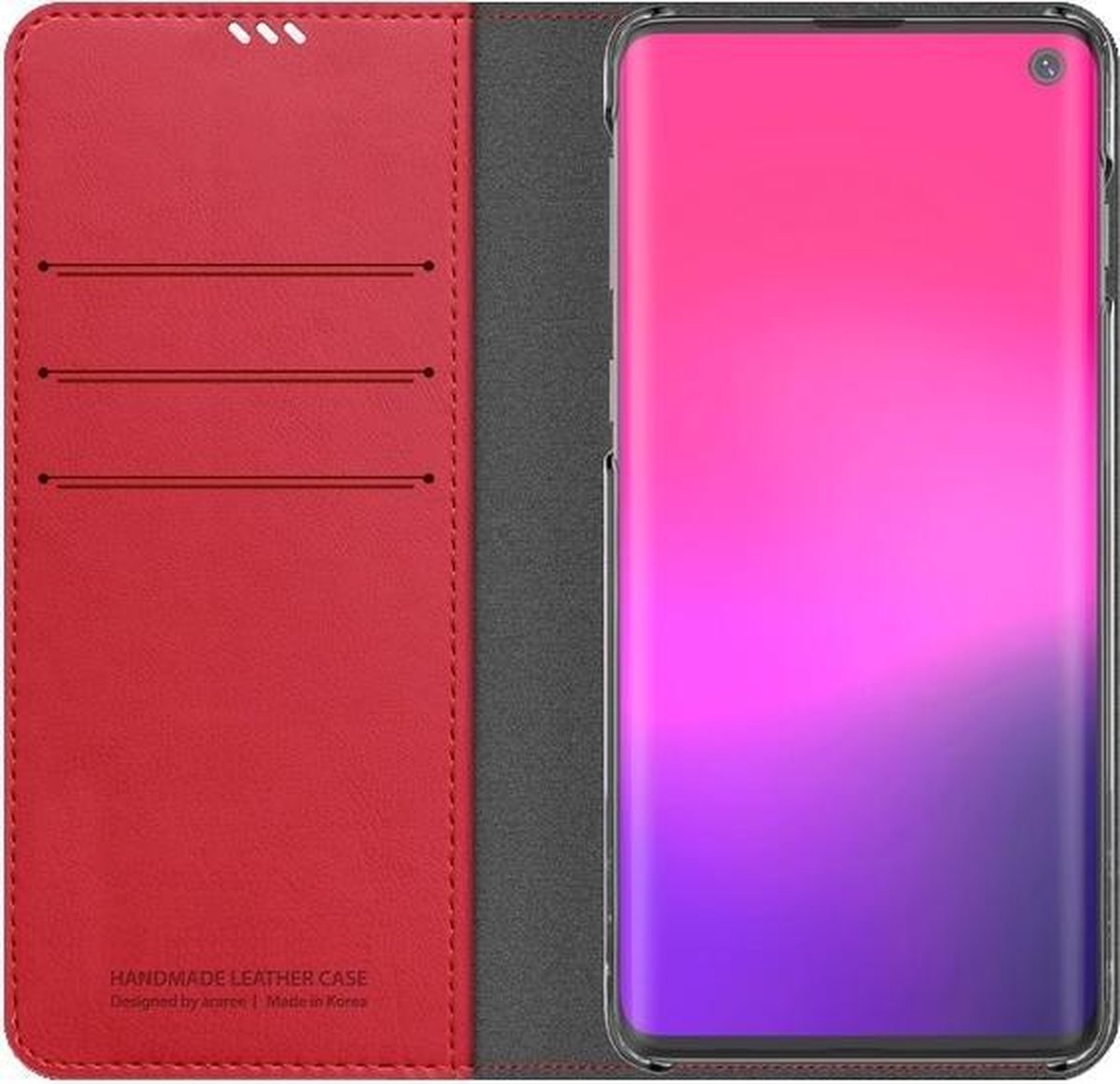 Geschikt voor Samsung Galaxy S10 Araree Mustang Diary Portemonnee Hoesje - Rood