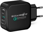 BlitzWolf™ Quick Charge 2.0 & Power3S Tech Zwart