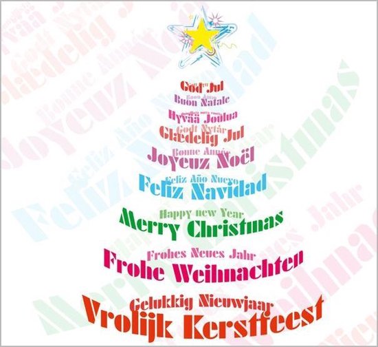 10 kerstkaartjes vrolijk kerstfeest gelukkig nieuwjaar frohe weihnachten merry... bol