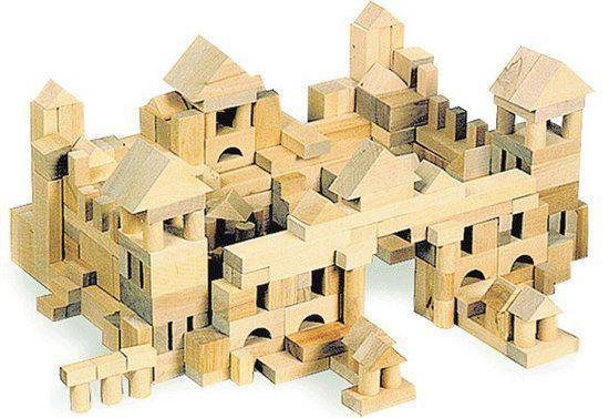 Zak met 100x stuks houten blokken - bouwen constructie speelgoed jongens en  meisjes | bol.com