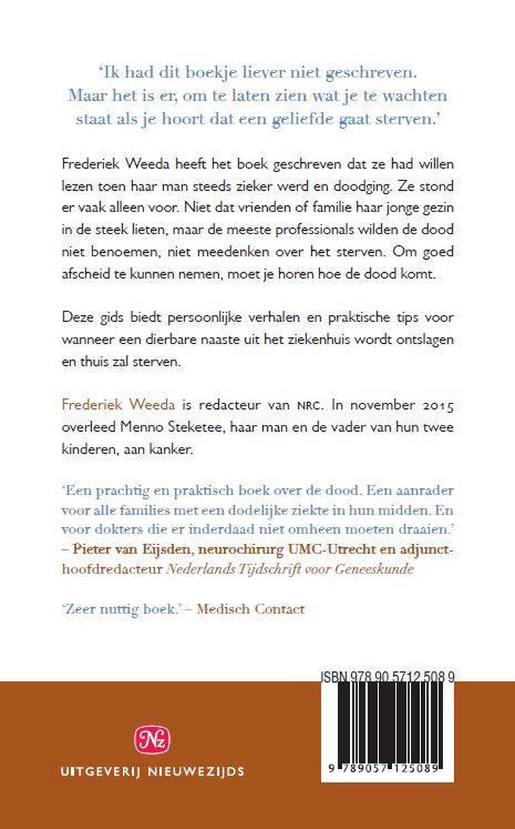 Draai niet om de dood heen - back cover