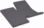 Damai - Hoeslaken dubbele split (tot 35 cm) - Katoen - 180 x 210 cm - Anthracite