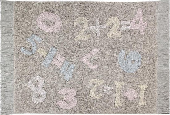 Lorena Canals - wasbaar vloerkleed - Baby Numbers - 120 x 160 cm