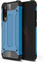 Armor Hybrid Back Cover - Huawei P30 Hoesje - Lichtblauw